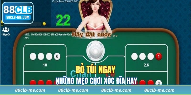 Một số mẹo chơi xóc đĩa tại 88CLB